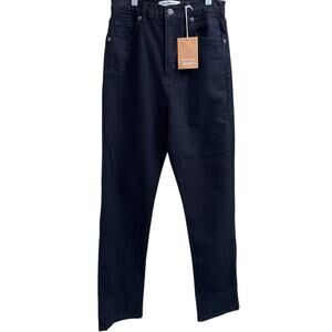 Reformation Liza Ultra High Rise Straight Jeans Black Size 26 NWT